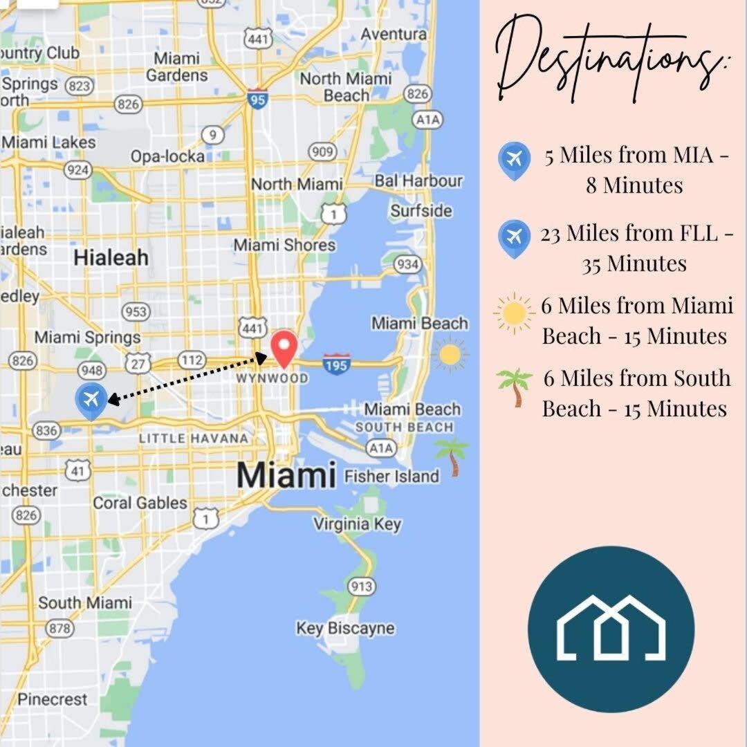 Palm Place Heart Of Miami With Parking Pool And Gym Bagian luar foto